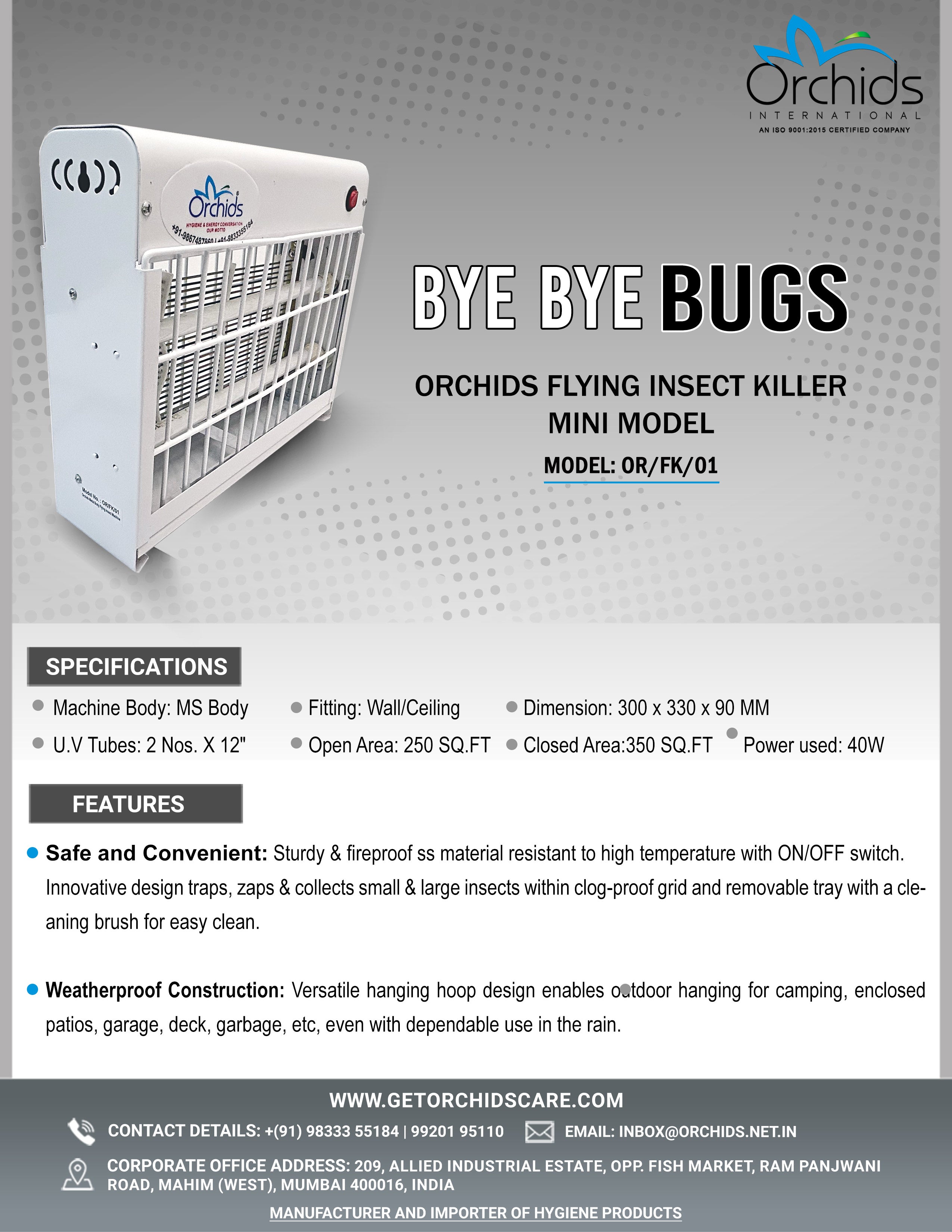 Fly Insect Miniu Flying Insect Killer Mini (OR/FK/01)