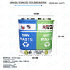 Stainless Steel Duo Dustbin