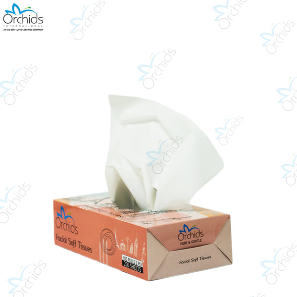 Orchids Facial Soft Tissue Box 100 pulls 2 ply - Pack of 60 boxes