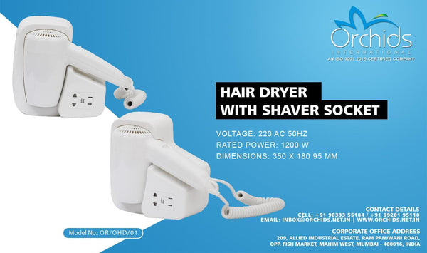 Hair Dryer with Shaver Socket