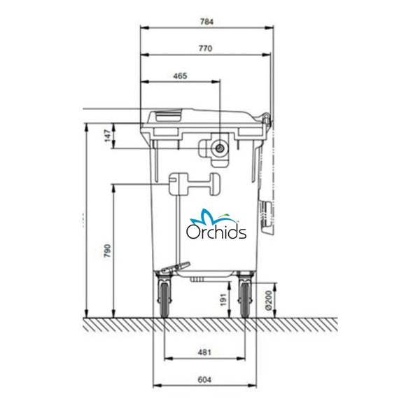 Plastic Wheel Dustbin (120 Liters)