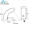 Automatic Sensor Faucet – Pillar Mounted AC/DC-Sensor Faucet-ORCHIDS INTERNATIONAL-ORCHIDS INTERNATIONAL