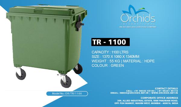 Plastic Wheel Dustbin (1100 Liters)