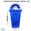 Orchids Dome Dustbin 80 liter