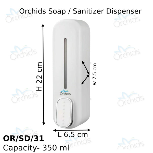 Orchids Soap / Sanitizer Dispenser 350 ml-ORCHIDS INTERNATIONAL-WHITE-ORCHIDS INTERNATIONAL